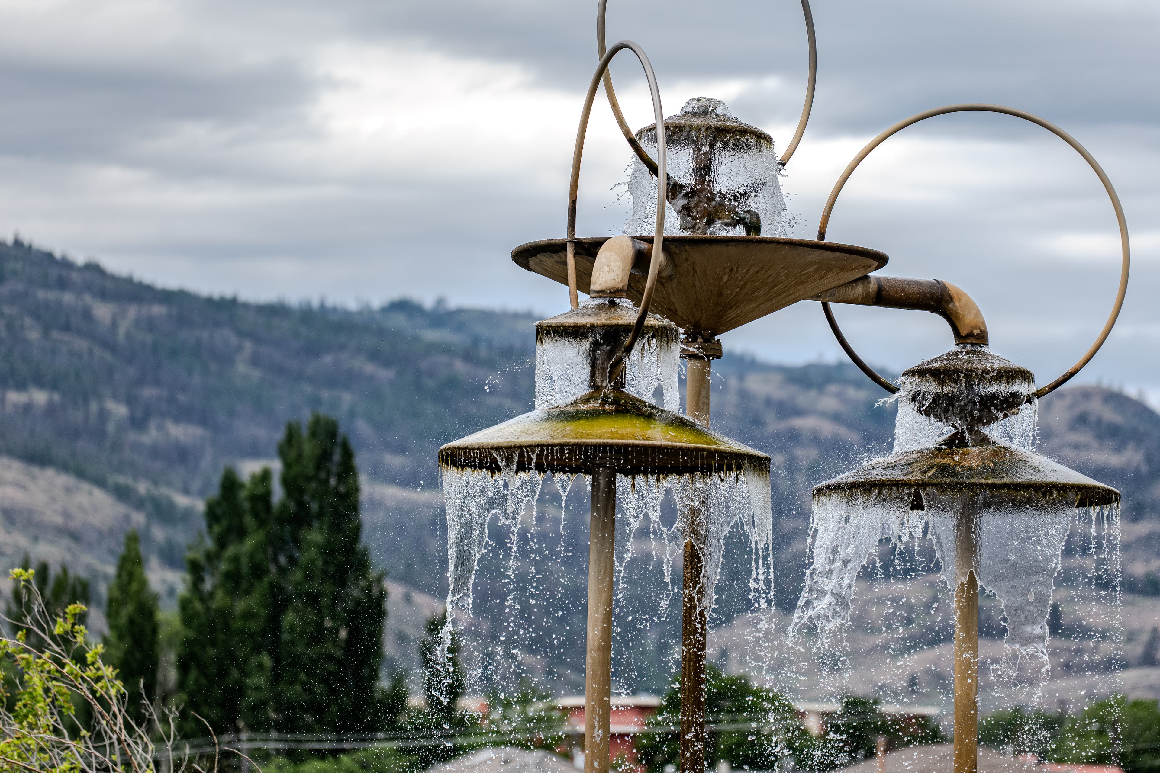 Visitors gathering in downtown Osoyoos